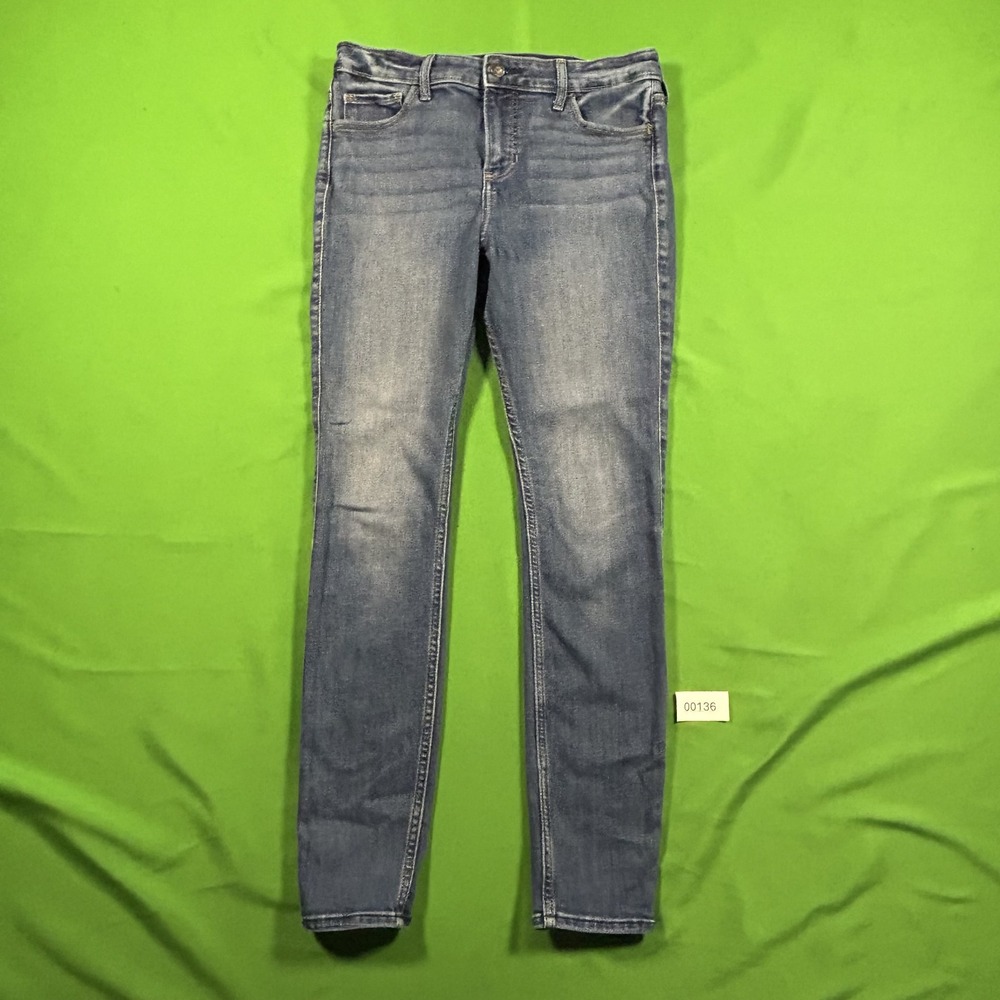 Hollister Mid-Rise Super Skinny Soft Stretch Jeans Blue Wash Size 9R W29 L28